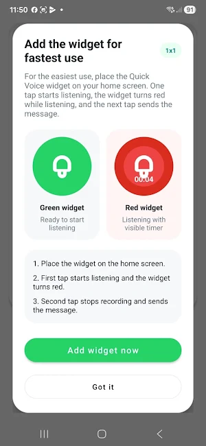 Quick Voice Screenshot 1