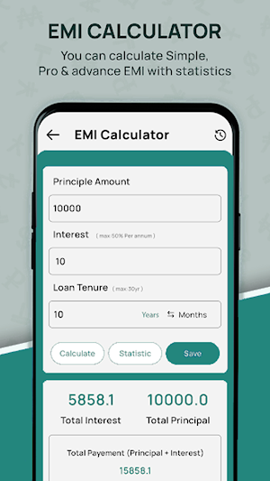 LoanView - EMI Loan Calculator Screenshot 3