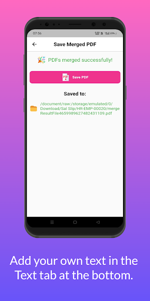 PDF Merger App Screenshot 2