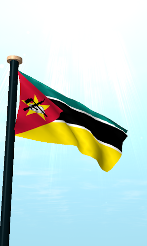 Mozambique Flag 3D Wallpaper Screenshot 1