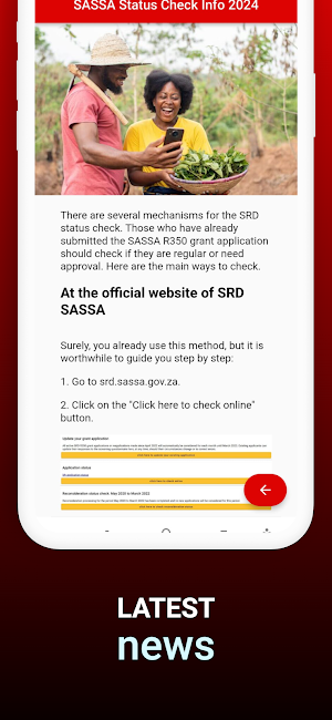 SASSA Status Check Info 2024 Screenshot 3