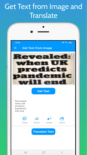 Camera translator: Image to text & Voice translate Screenshot 1