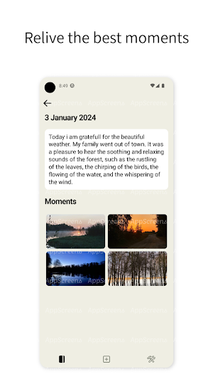Gladly: Gratitude journal app Screenshot 1