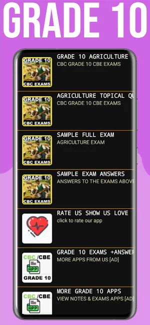 Grade 10 Agriculture CBC Exams Screenshot 0