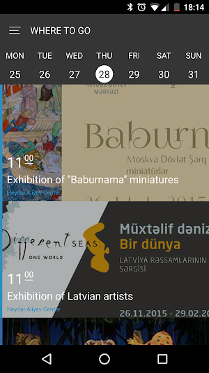 Baku Calendar Screenshot 0