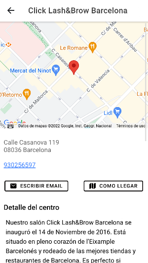 Click Lash and Brow Barcelona Screenshot 1