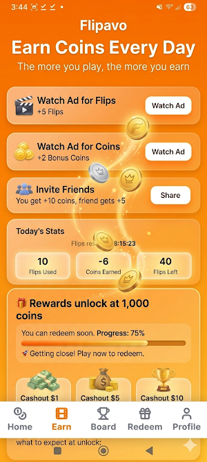 ​Flipavo: Coin Flip & Earn Screenshot 2