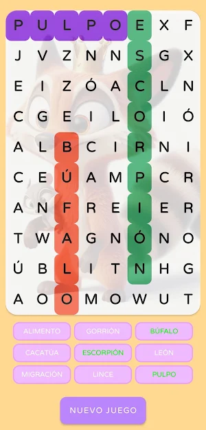 Word Search: Animals Screenshot 2