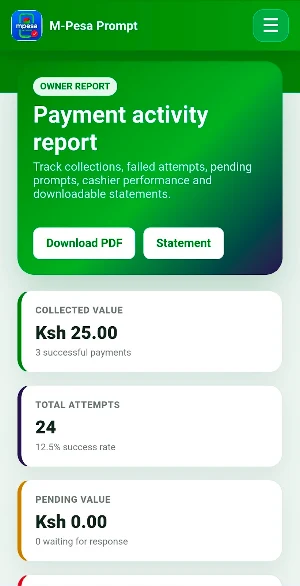 Mpesa Prompt Screenshot 0