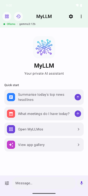 MyLLM — Private AI Assistant Screenshot 0