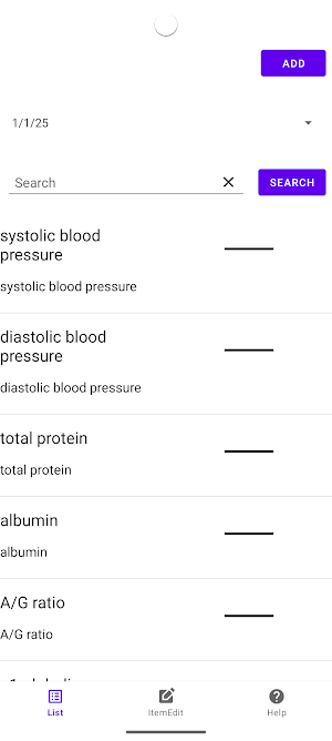 Blood test Records Screenshot 0