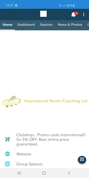 International Tennis Coaching Screenshot 1
