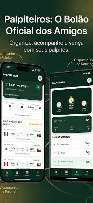 Palpiteiros - Bolão da Copa Screenshot 0