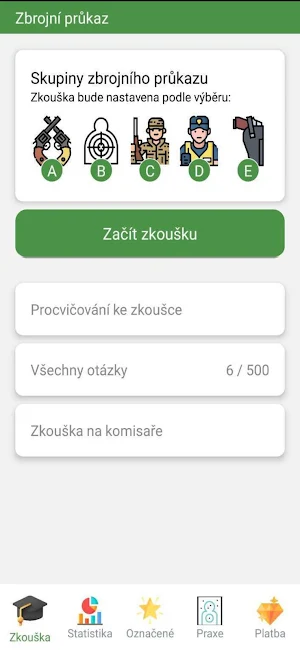 Zbrojní Průkaz ČR - testy 2024 Screenshot 0
