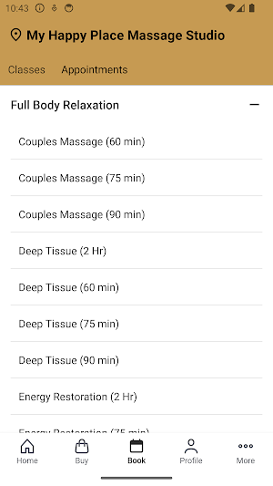 My Happy Place Massage Studio Screenshot 1
