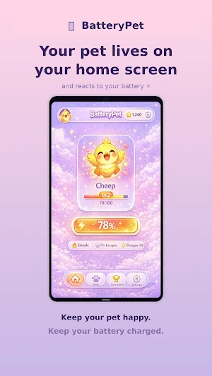 BatteryPet: Kawaii Battery Pet Screenshot 1