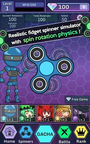 Anime Fidget Spinner Battle Screenshot 1