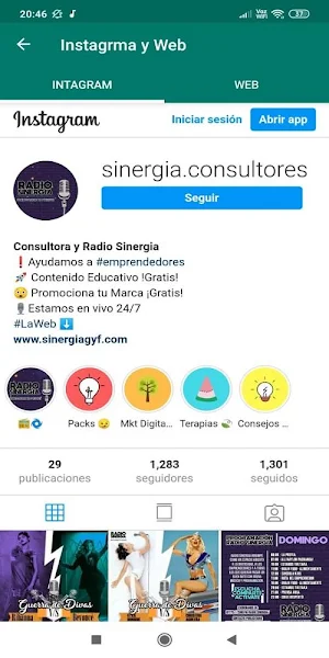 Radio Sinergia Screenshot 3