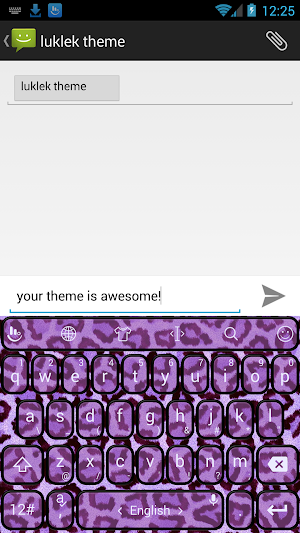 Keyboard Theme Leopard Purple Screenshot 0
