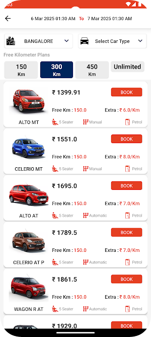 Onroadz -Self Drive Car Rental Screenshot 1