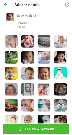 Cute Baby Stickers Screenshot 1