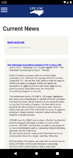 LPCANC Mobile App Screenshot 1
