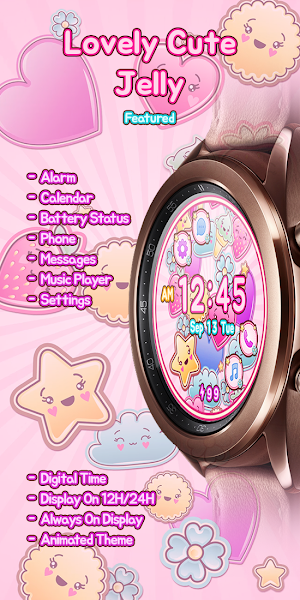 Lovely Cute Jelly_Watchface Screenshot 0