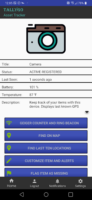 TallyGo Asset Tracker Screenshot 2