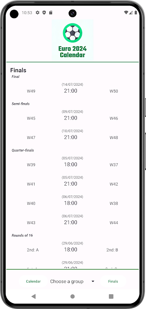 Euro 2024 Calendario Screenshot 2
