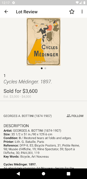 Poster Auctions International Screenshot 3