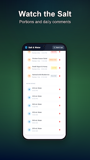 Saltsip: Meal Water Tracker Screenshot 2