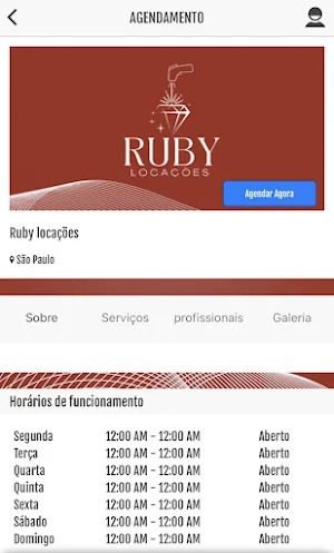 Ruby Locações Screenshot 2