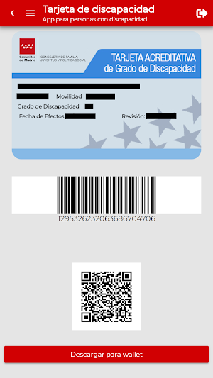 Tarjeta de discapacidad Screenshot 1