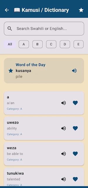 Learn Swahili Screenshot 2