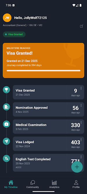 186 Visa Tracker: Australia Screenshot 3