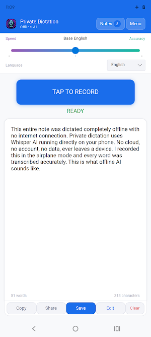 Private Dictation: Offline AI Screenshot 3