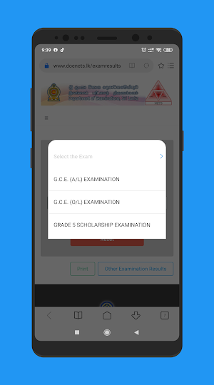 LK Exam Results(Vibaga Prathipala) Screenshot 2