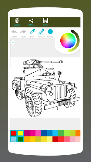 Military Vehicles Coloring Screenshot 3