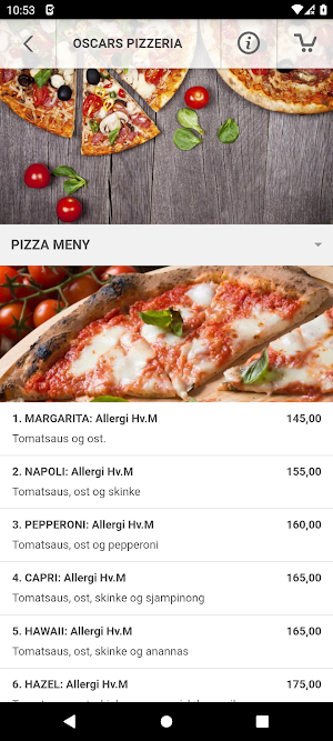 Oscars Pizzeria Screenshot 2