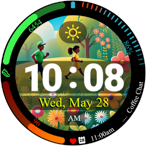 Nature Run Wear OS Watch Face Screenshot 2