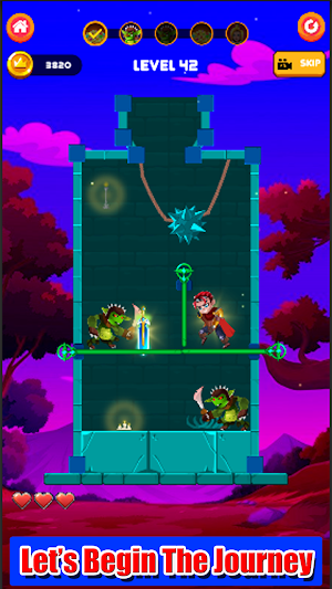 Rescue Warrior Pin Puzzle Game Screenshot 0