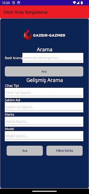 GAZBİR - GAZMER Ürün Vize Screenshot 0