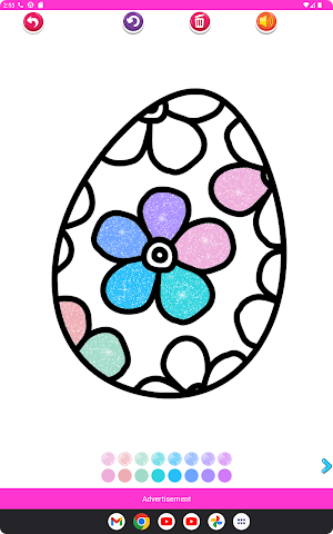 coloring easter kinder eggs Screenshot 2