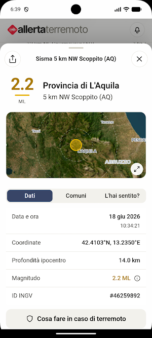 AllertaTerremoto Screenshot 1