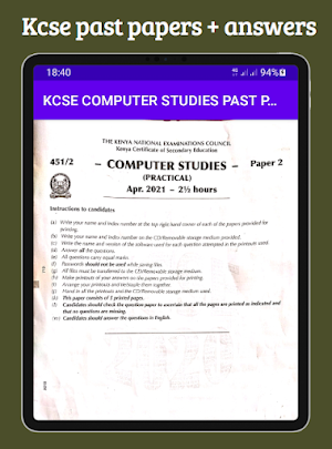 Computer studies Kcse papers. Screenshot 3