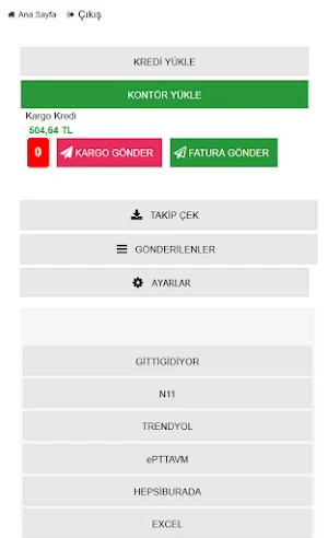 E-Fatura Kredili Kargo Screenshot 1