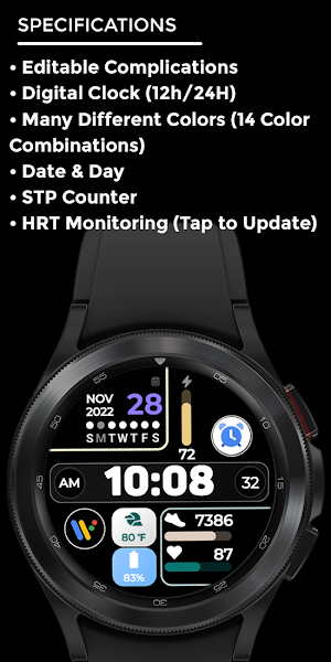Nighty Digital 02 - watch face Screenshot 3