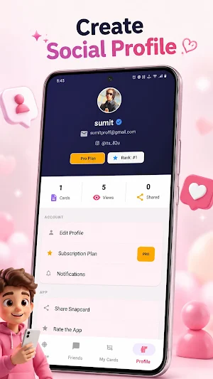 Snapcard - Make Friends & Card Screenshot 1