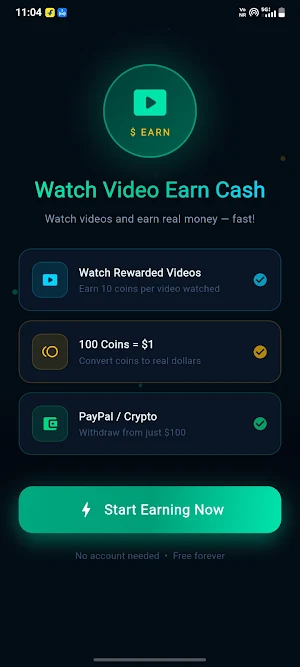 Watch Video Earn Cash Screenshot 0