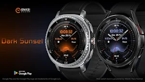 Dark Sunset hybrid watch face Screenshot 0